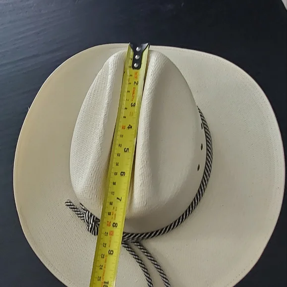 Texas Hat Company Genuine Shantung 20X Western Cowboy Hat, Natural, Sz 7 1/4" - Picture 12 of 15